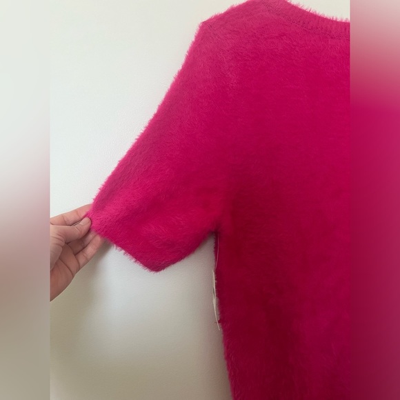 Anthropologie Maeve Rona Eyelash Sweater Tee Fuzzy - Picture 7 of 9